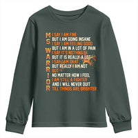 Multiple Sclerosis Awareness Youth Sweatshirt Fight MS Orange Ribbon