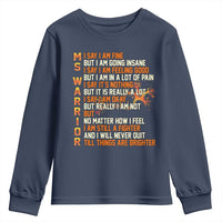 Multiple Sclerosis Awareness Youth Sweatshirt Fight MS Orange Ribbon