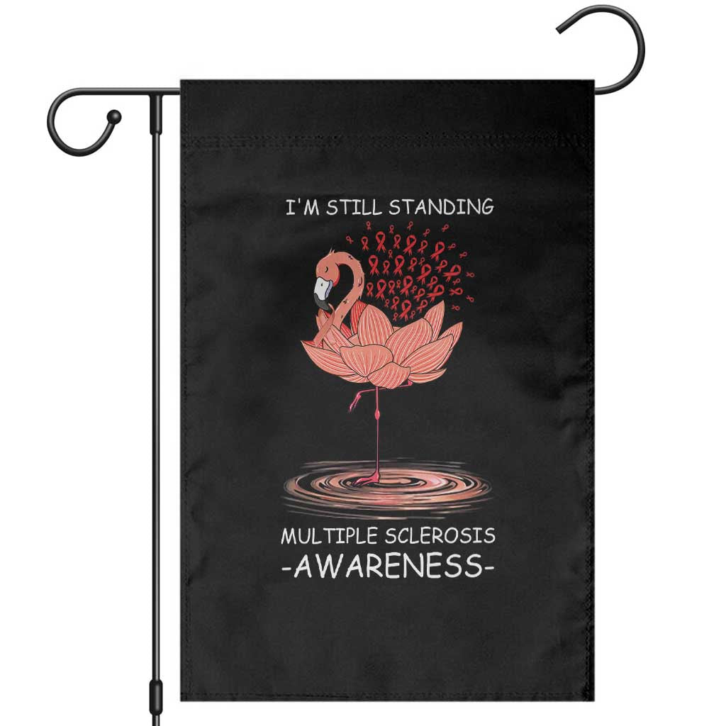 Multiple Sclerosis Survivor Garden Flag Fight MS Orange Ribbon - Wonder Print Shop
