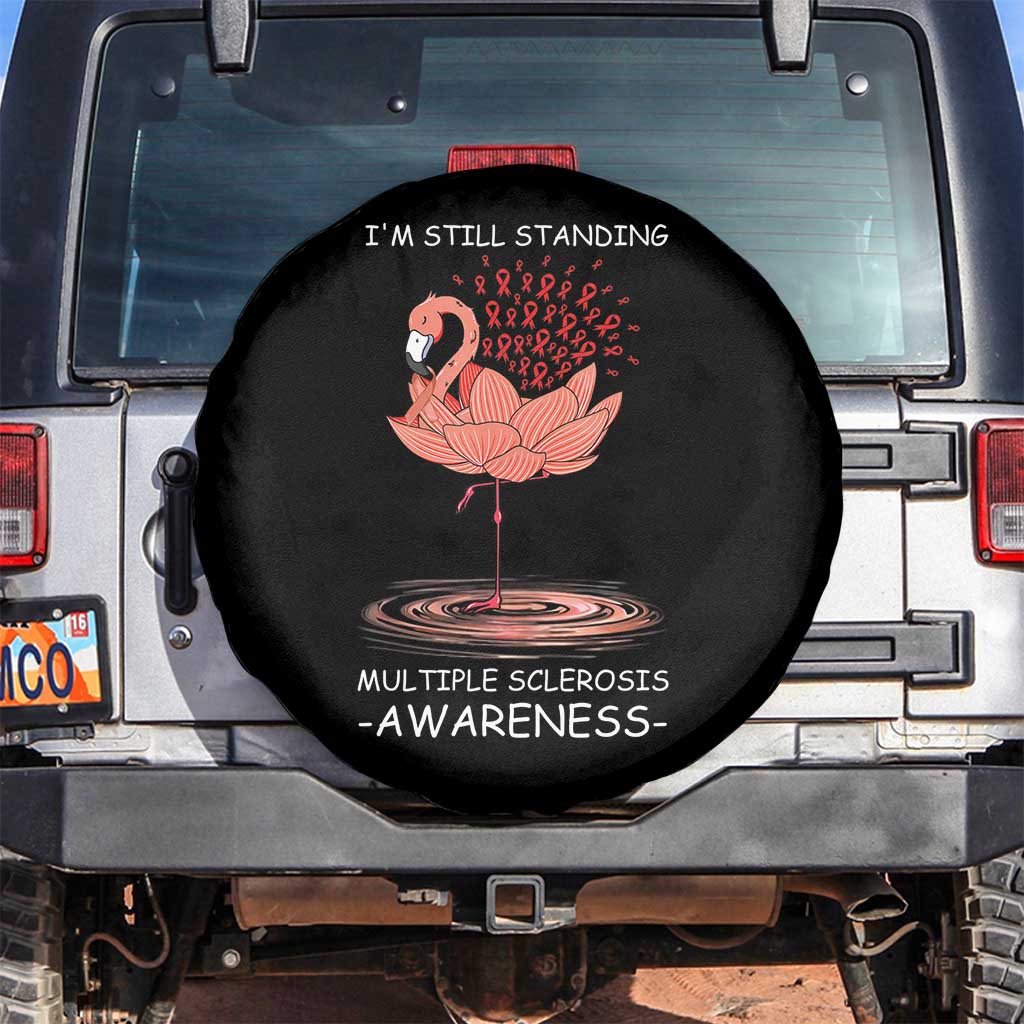Multiple Sclerosis Survivor Spare Tire Cover Fight MS Orange Ribbon