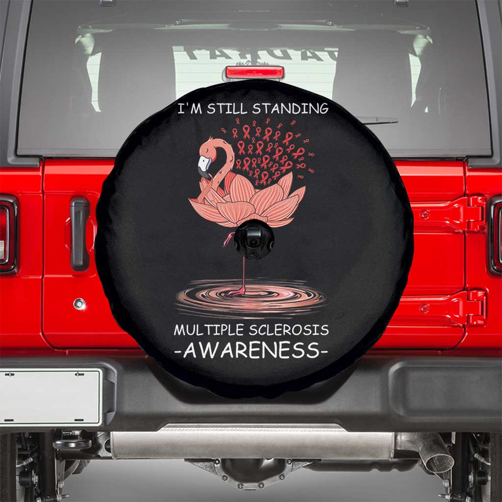 Multiple Sclerosis Survivor Spare Tire Cover Fight MS Orange Ribbon