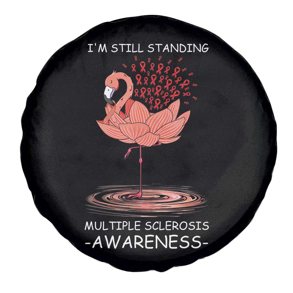 Multiple Sclerosis Survivor Spare Tire Cover Fight MS Orange Ribbon