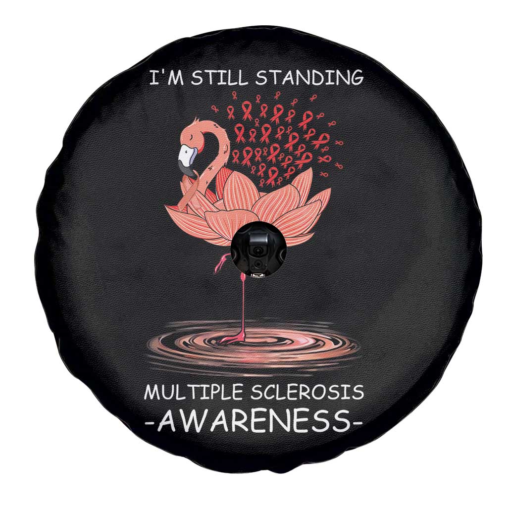 Multiple Sclerosis Survivor Spare Tire Cover Fight MS Orange Ribbon