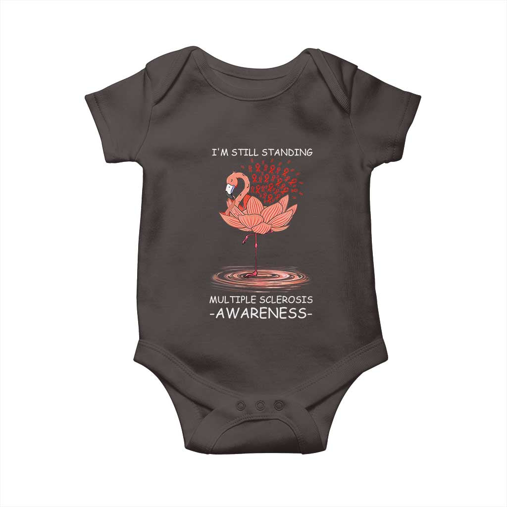 Multiple Sclerosis Survivor Baby Onesie Fight MS Orange Ribbon