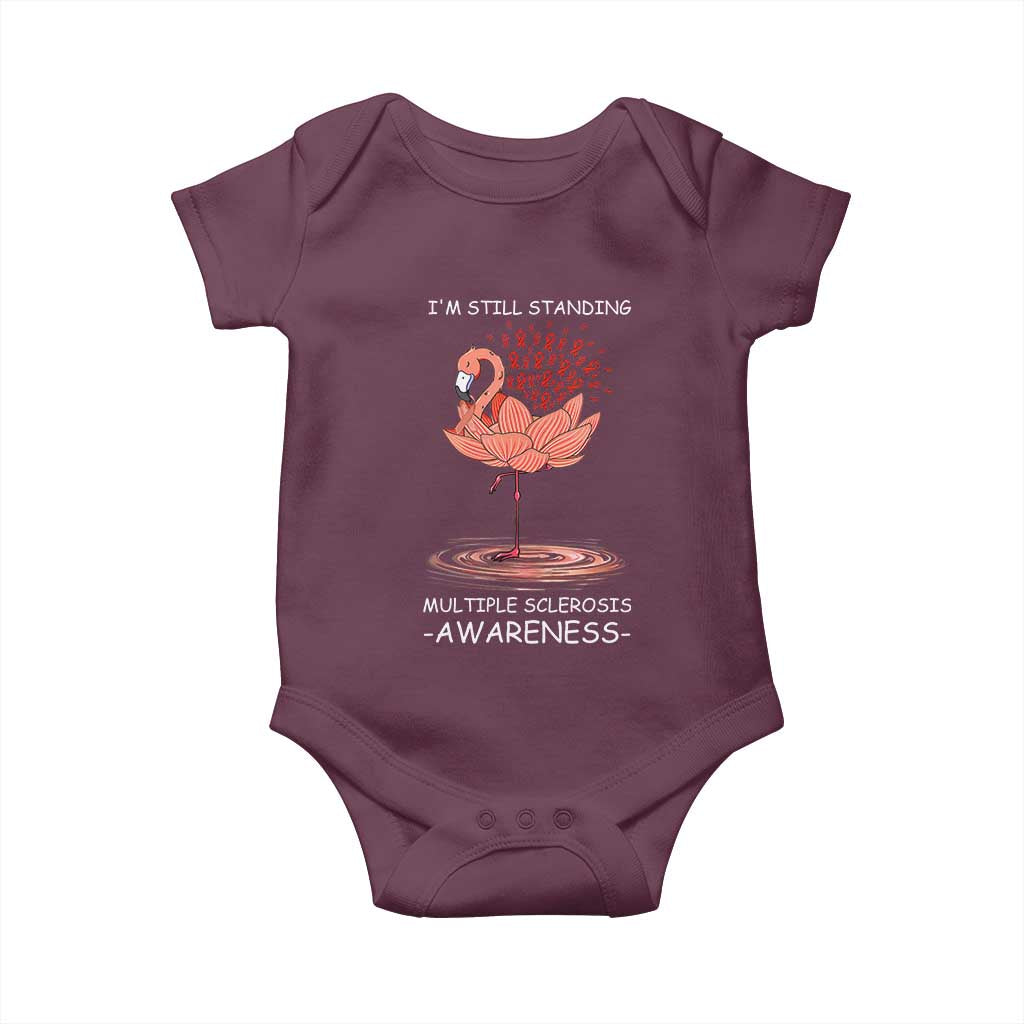 Multiple Sclerosis Survivor Baby Onesie Fight MS Orange Ribbon