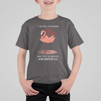 Multiple Sclerosis Survivor T Shirt For Kid Fight MS Orange Ribbon