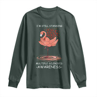 Multiple Sclerosis Survivor Long Sleeve Shirt Fight MS Orange Ribbon