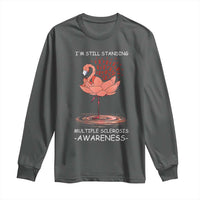 Multiple Sclerosis Survivor Long Sleeve Shirt Fight MS Orange Ribbon