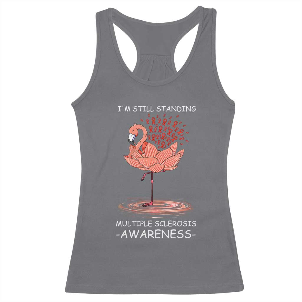 Multiple Sclerosis Survivor Racerback Tank Top Fight MS Orange Ribbon