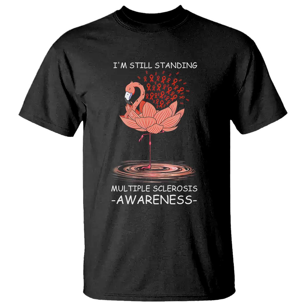 Multiple Sclerosis Survivor T Shirt Fight MS Orange Ribbon