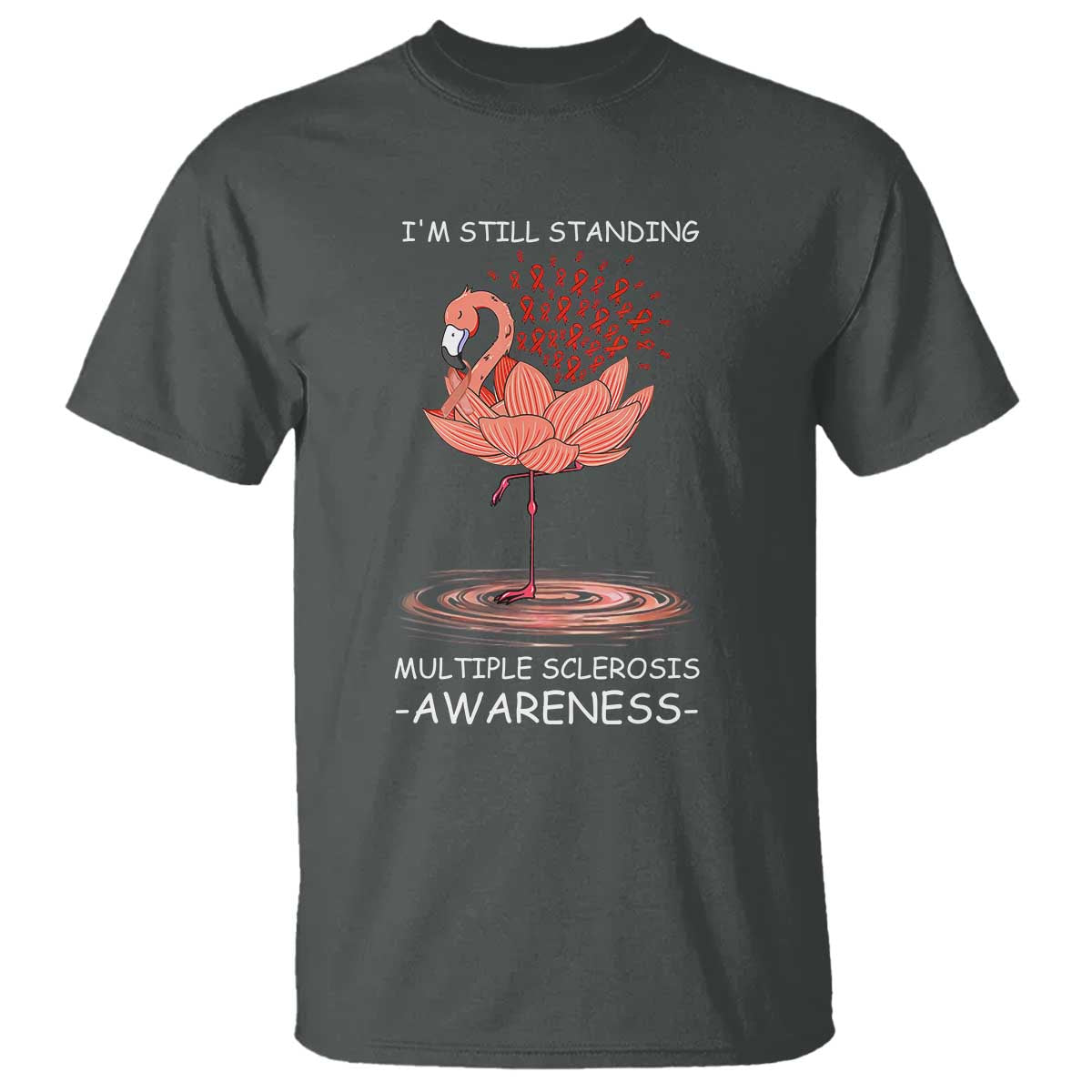 Multiple Sclerosis Survivor T Shirt Fight MS Orange Ribbon
