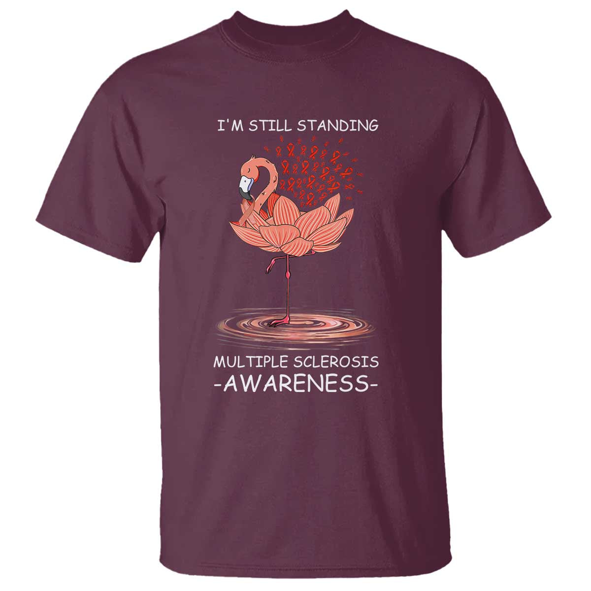 Multiple Sclerosis Survivor T Shirt Fight MS Orange Ribbon