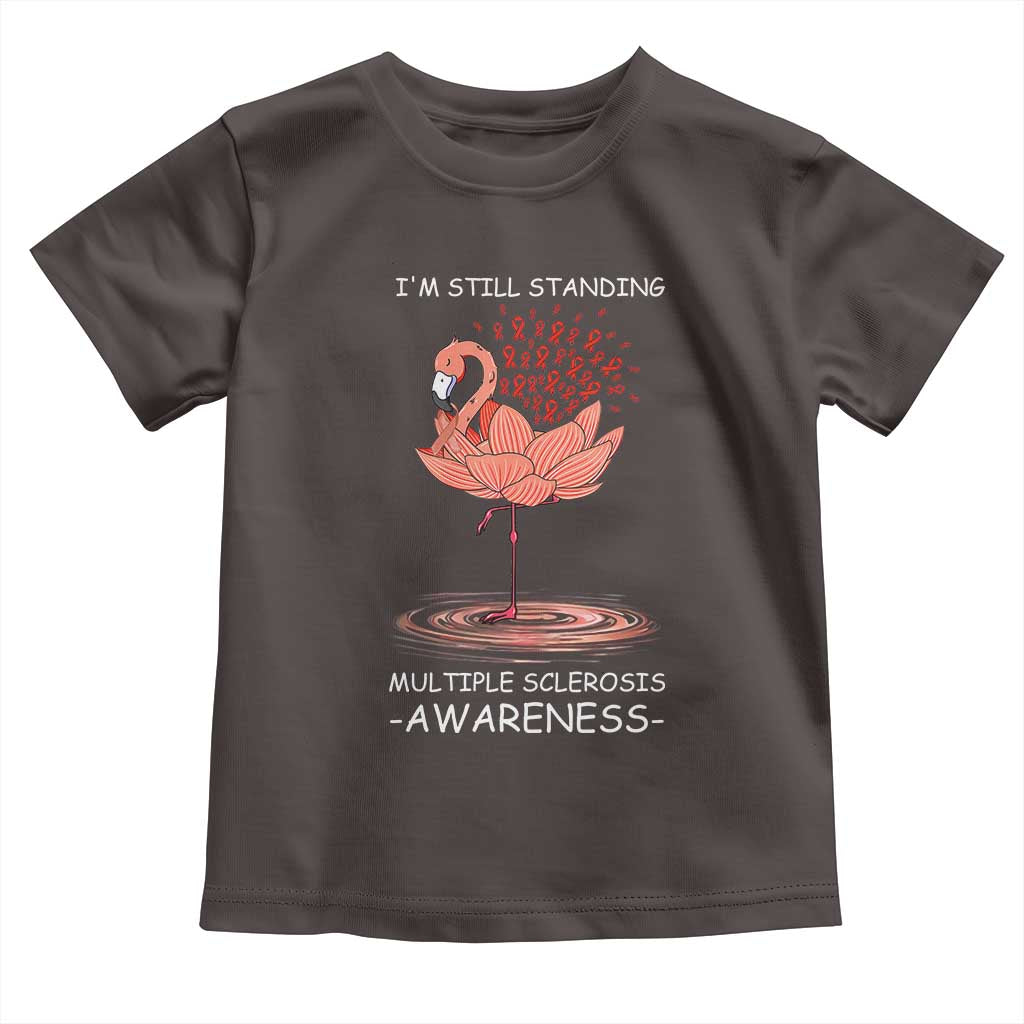 Multiple Sclerosis Survivor Toddler T Shirt Fight MS Orange Ribbon