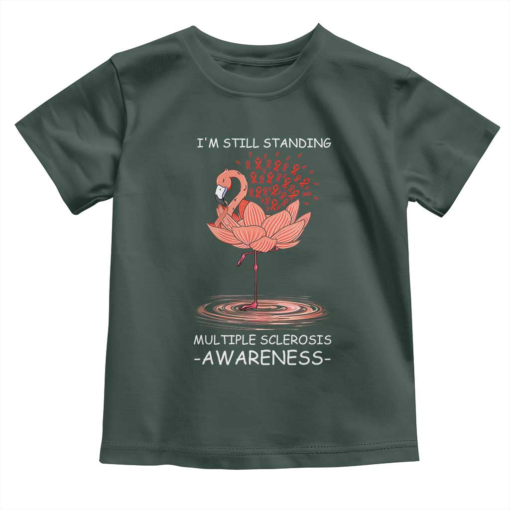 Multiple Sclerosis Survivor Toddler T Shirt Fight MS Orange Ribbon