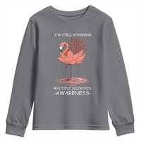 Multiple Sclerosis Survivor Youth Sweatshirt Fight MS Orange Ribbon