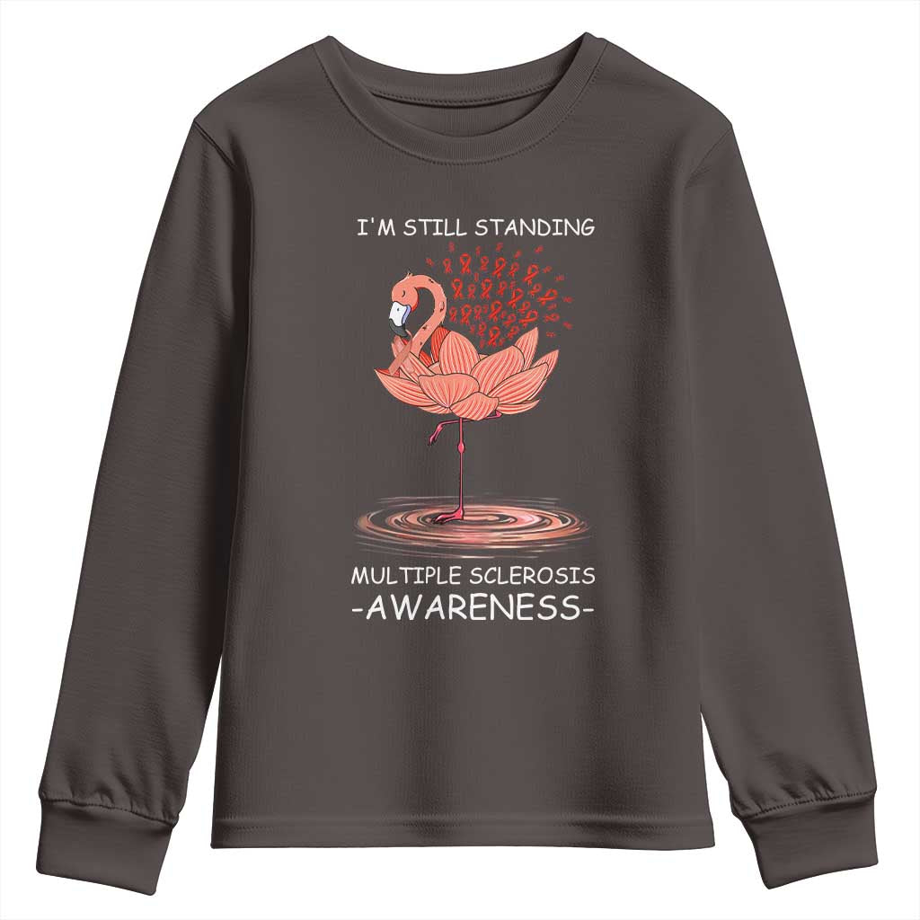 Multiple Sclerosis Survivor Youth Sweatshirt Fight MS Orange Ribbon
