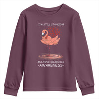 Multiple Sclerosis Survivor Youth Sweatshirt Fight MS Orange Ribbon