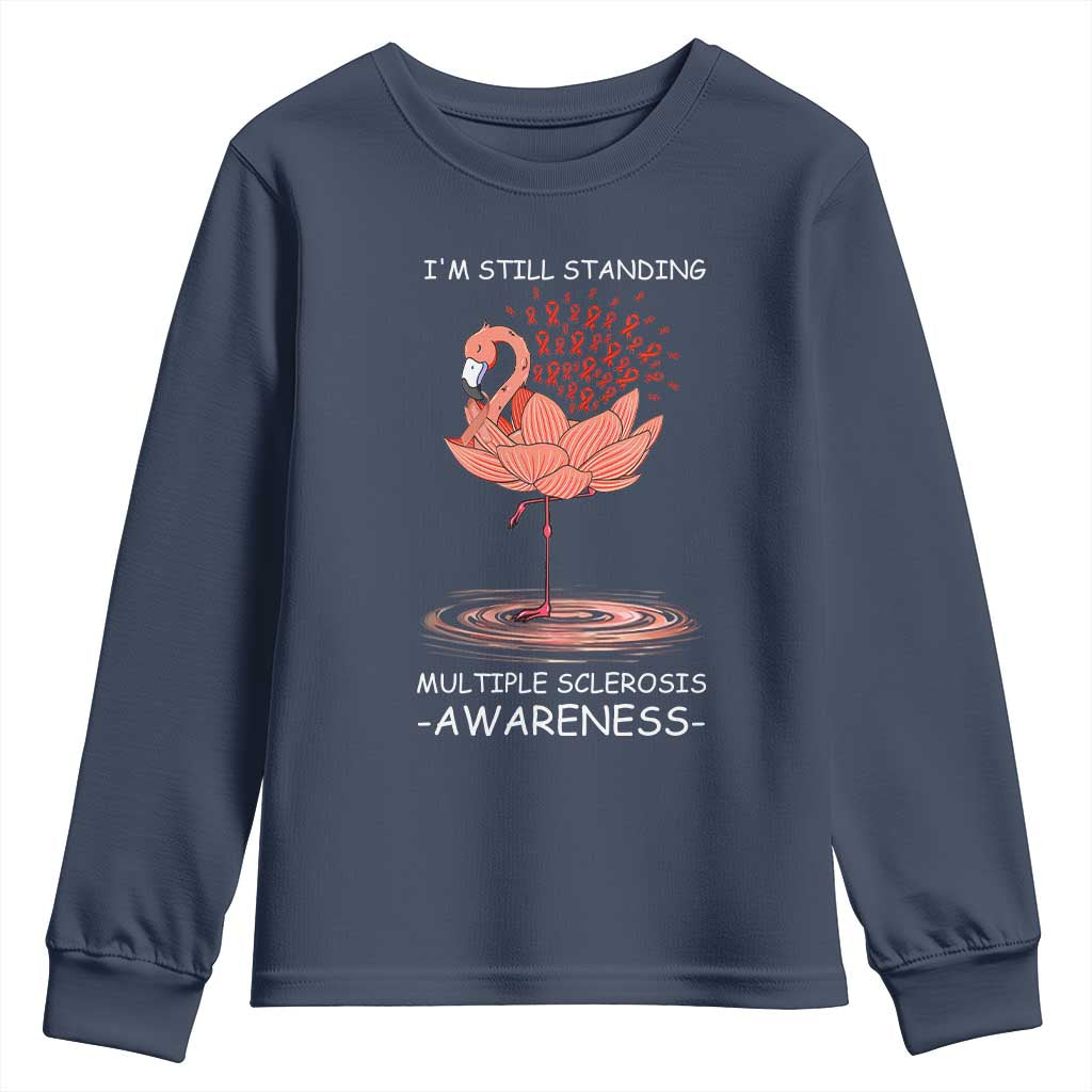 Multiple Sclerosis Survivor Youth Sweatshirt Fight MS Orange Ribbon