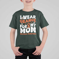 Multiple Sclerosis Awareness T Shirt For Kid Orange Ribbon I Wear Orange For My Mom Fight MS