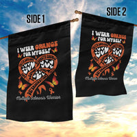 Multiple Sclerosis Awareness Garden Flag I Wear Orange For Myself MS Warrior - Wonder Print Shop