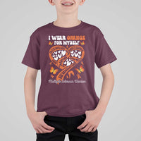 Multiple Sclerosis Awareness T Shirt For Kid I Wear Orange For Myself MS Warrior