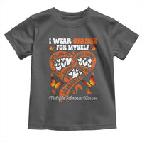 Multiple Sclerosis Awareness Toddler T Shirt I Wear Orange For Myself MS Warrior