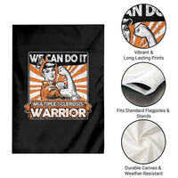 Multiple Sclerosis Awareness Garden Flag Orange Ribbon MS Warrior Support Squad - Wonder Print Shop