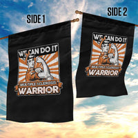 Multiple Sclerosis Awareness Garden Flag Orange Ribbon MS Warrior Support Squad - Wonder Print Shop