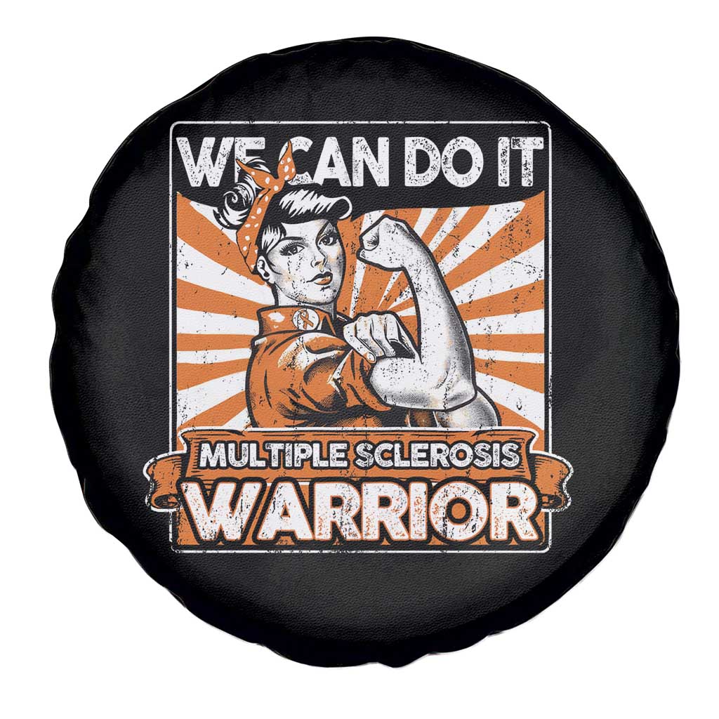 Multiple Sclerosis Awareness Spare Tire Cover Orange Ribbon MS Warrior Support Squad
