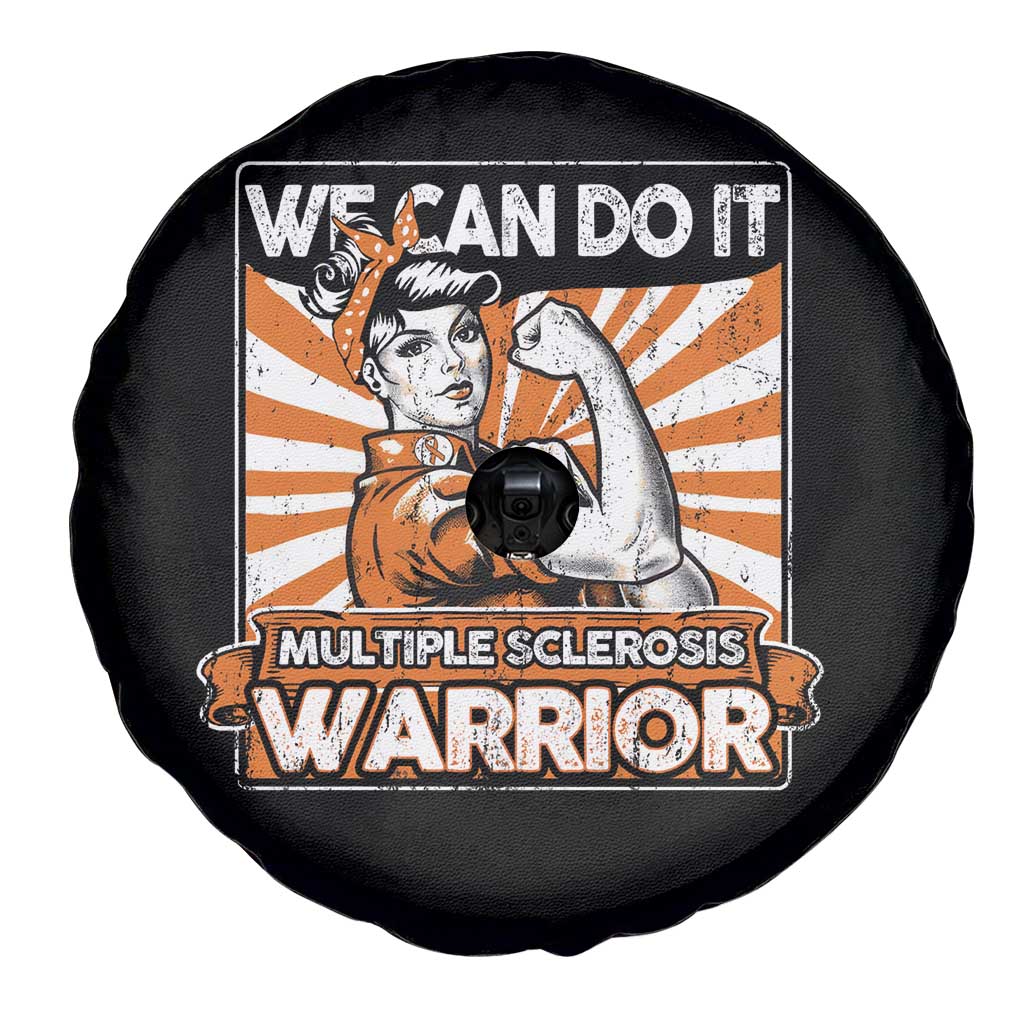 Multiple Sclerosis Awareness Spare Tire Cover Orange Ribbon MS Warrior Support Squad