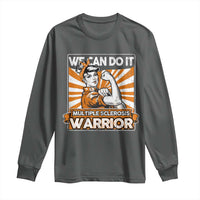 Multiple Sclerosis Awareness Long Sleeve Shirt Orange Ribbon MS Warrior Support Squad