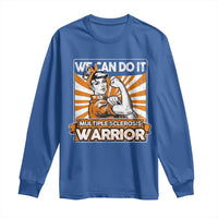 Multiple Sclerosis Awareness Long Sleeve Shirt Orange Ribbon MS Warrior Support Squad