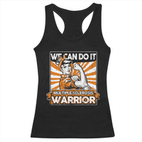 Multiple Sclerosis Awareness Racerback Tank Top Orange Ribbon MS Warrior Support Squad