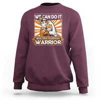 Multiple Sclerosis Awareness Sweatshirt Orange Ribbon MS Warrior Support Squad