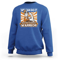 Multiple Sclerosis Awareness Sweatshirt Orange Ribbon MS Warrior Support Squad