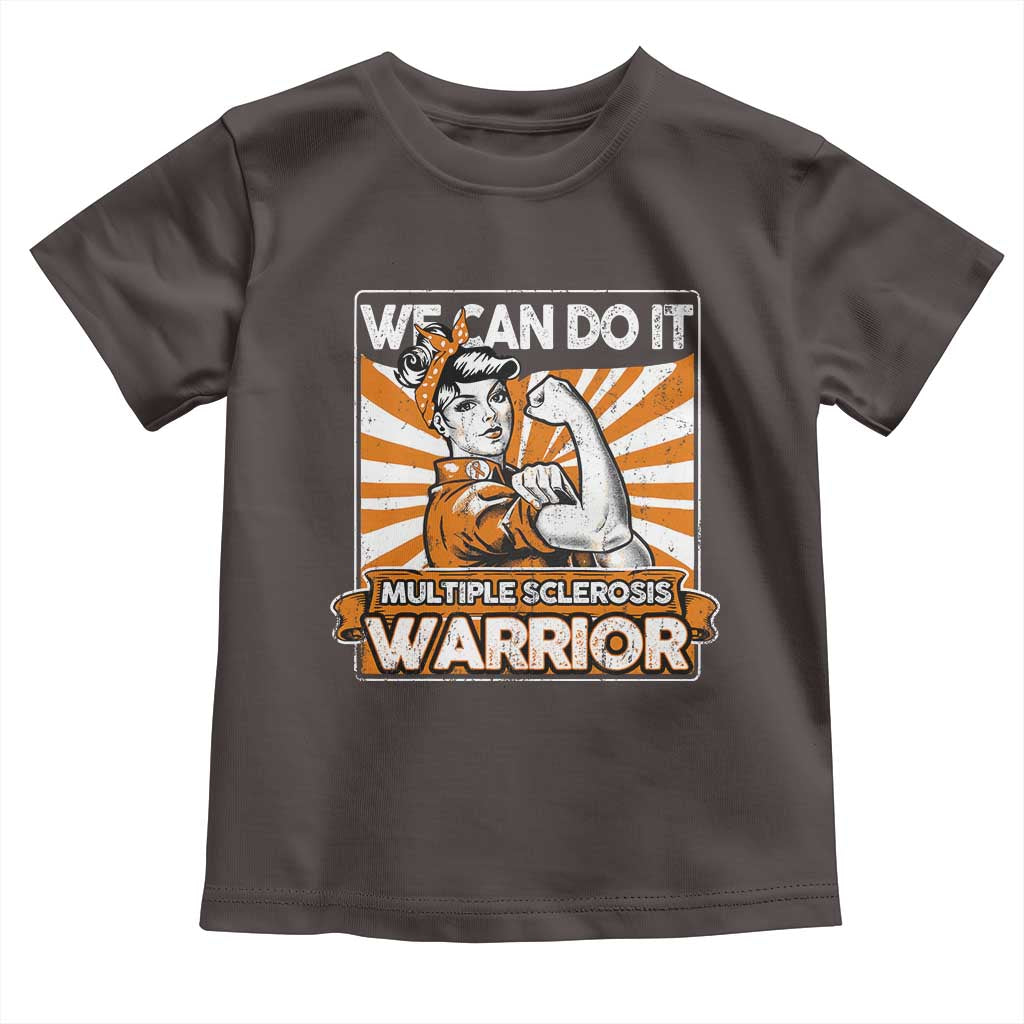 Multiple Sclerosis Awareness Toddler T Shirt Orange Ribbon MS Warrior Support Squad