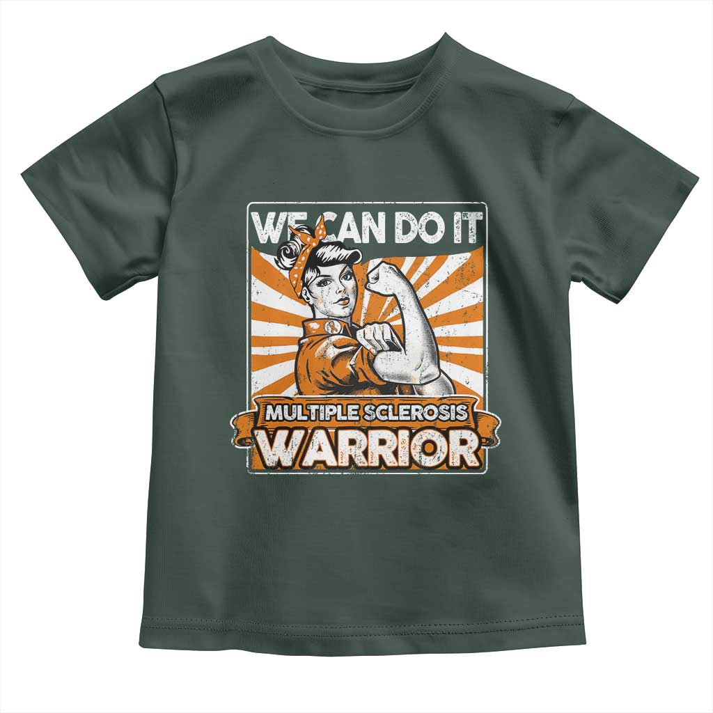 Multiple Sclerosis Awareness Toddler T Shirt Orange Ribbon MS Warrior Support Squad