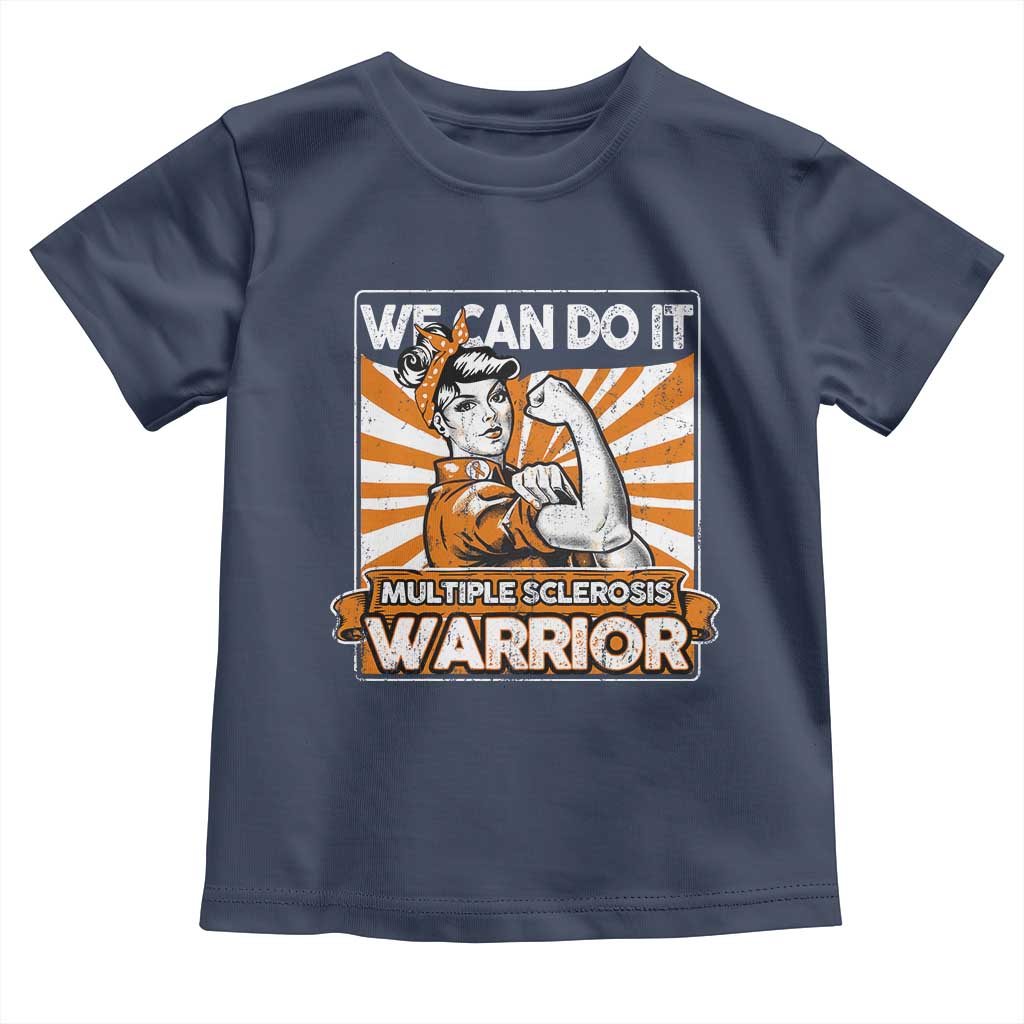 Multiple Sclerosis Awareness Toddler T Shirt Orange Ribbon MS Warrior Support Squad