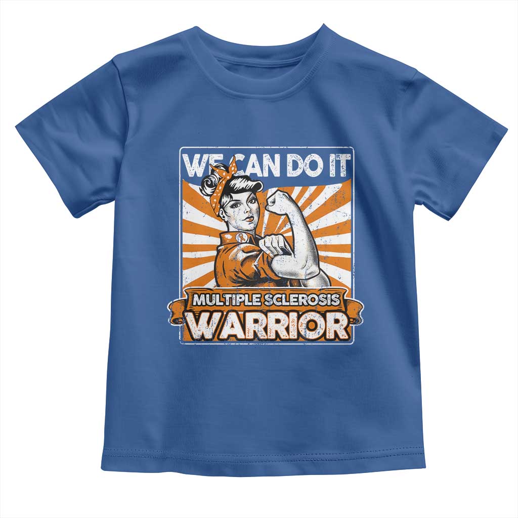 Multiple Sclerosis Awareness Toddler T Shirt Orange Ribbon MS Warrior Support Squad