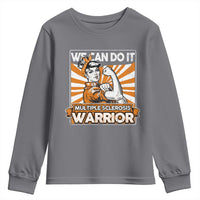 Multiple Sclerosis Awareness Youth Sweatshirt Orange Ribbon MS Warrior Support Squad