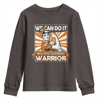 Multiple Sclerosis Awareness Youth Sweatshirt Orange Ribbon MS Warrior Support Squad