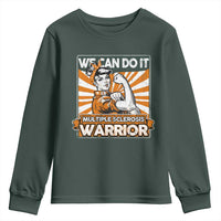 Multiple Sclerosis Awareness Youth Sweatshirt Orange Ribbon MS Warrior Support Squad