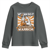 Multiple Sclerosis Awareness Youth Sweatshirt Orange Ribbon MS Warrior Support Squad