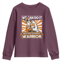 Multiple Sclerosis Awareness Youth Sweatshirt Orange Ribbon MS Warrior Support Squad