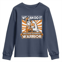 Multiple Sclerosis Awareness Youth Sweatshirt Orange Ribbon MS Warrior Support Squad