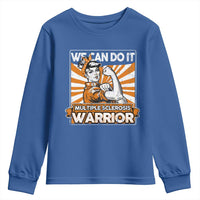 Multiple Sclerosis Awareness Youth Sweatshirt Orange Ribbon MS Warrior Support Squad