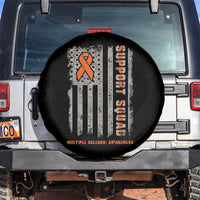 MS Support Squad Spare Tire Cover Orange Ribbon Multiple Sclerosis Awareness USA Flag