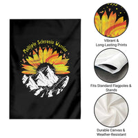 MS Warrior Garden Flag Orange Ribbon Sunflower Multiple Sclerosis Awareness - Wonder Print Shop