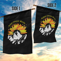 MS Warrior Garden Flag Orange Ribbon Sunflower Multiple Sclerosis Awareness - Wonder Print Shop