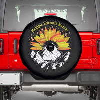 MS Warrior Spare Tire Cover Orange Ribbon Sunflower Multiple Sclerosis Awareness